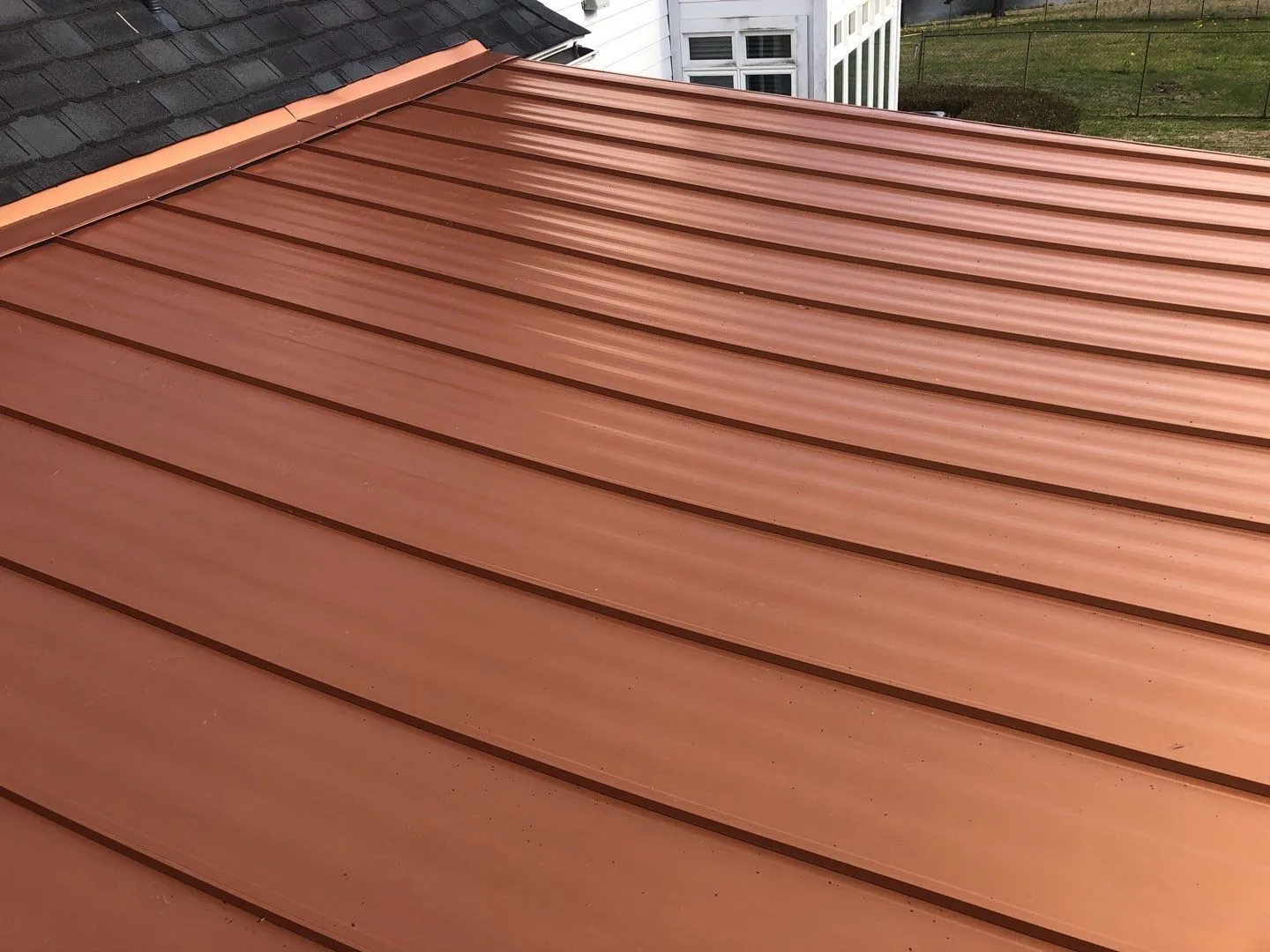metal copper roof standing seam