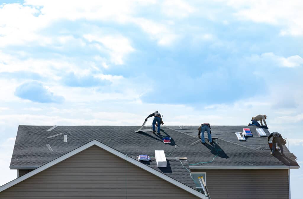 marshall roofing workers
