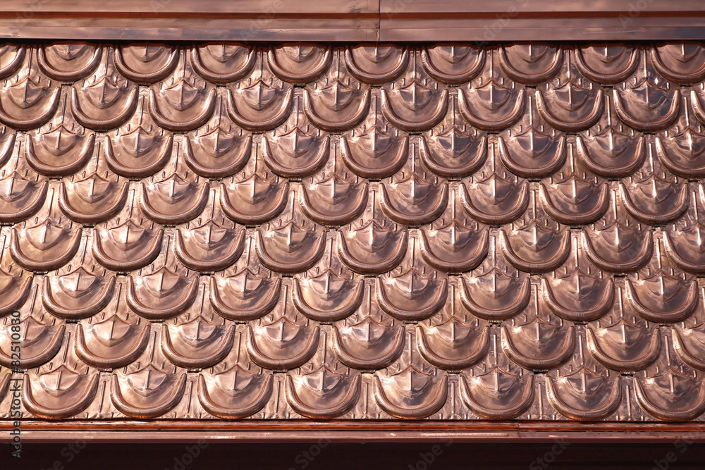 Textured copper roof