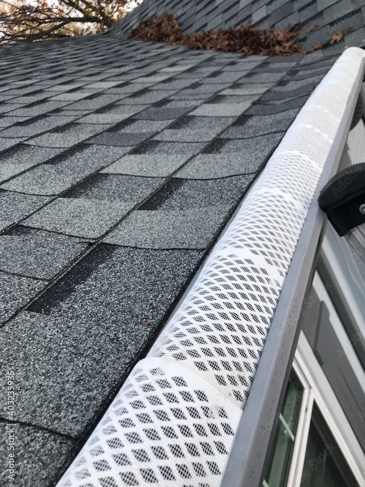 Fully installed gutter guard 