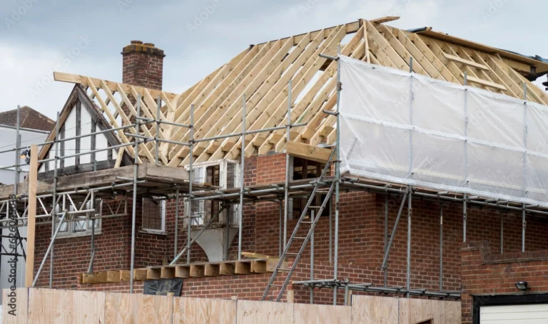 New roof being installed