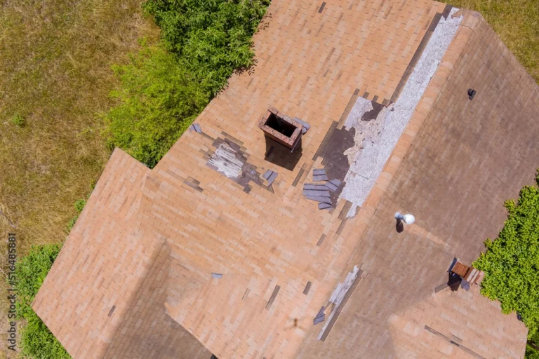 Shingle damage due to a storm