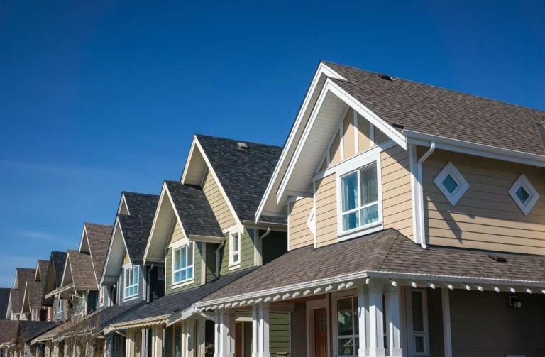 multiple houses next to each other