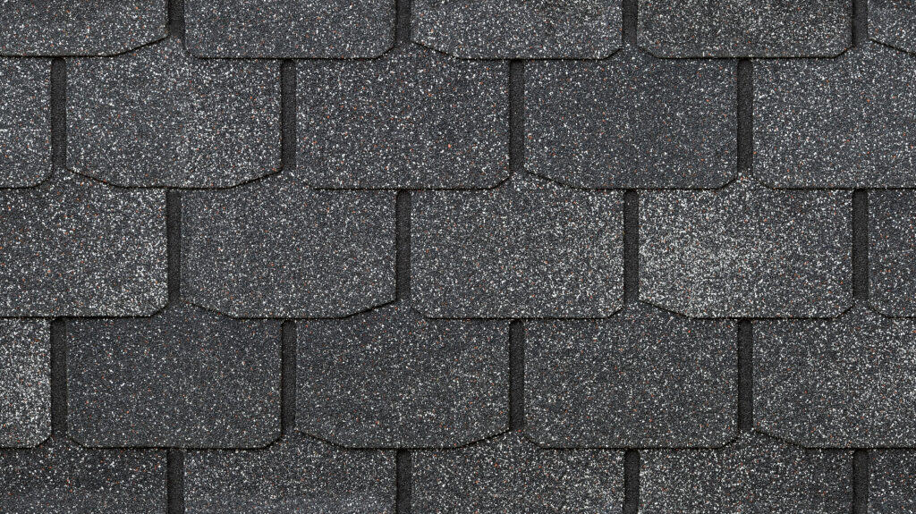 close view of a black roof