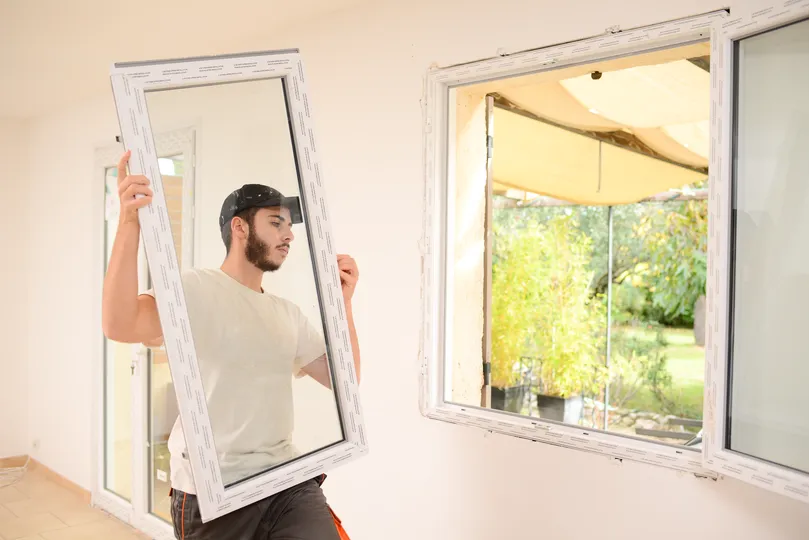 Man installing new windows in Shreveport