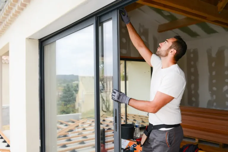 Worker replacing windows in Mt Pleasant 